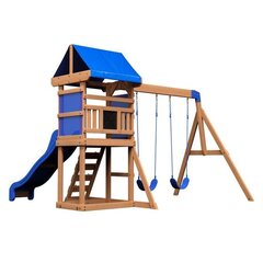 Деревянная игровая площадка Аврора Горка на заднем дворе коттеджа цена и информация | Детские игровые домики | pigu.lt
