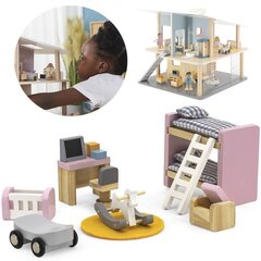 Žaislinis Viga PolarB baldų komplektas lėlių namelio vaikų kambariui цена и информация | Игрушки для девочек | pigu.lt
