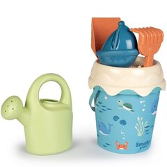 Smėlio žaislų rinkinys Smoby Green Bucket su bioplastiko laistytuvu цена и информация | Игрушки для песка, воды, пляжа | pigu.lt