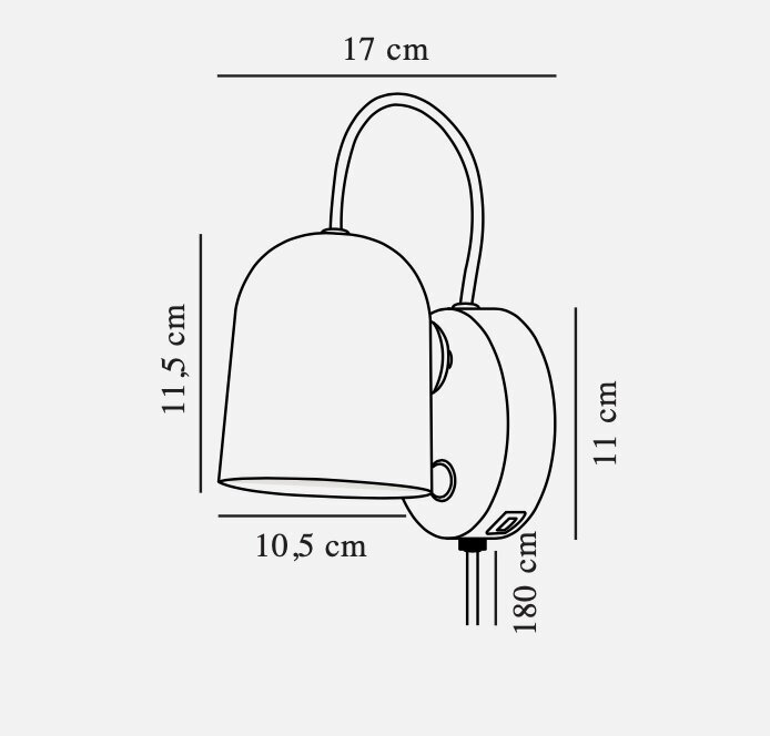 Nordlux sieninis šviestuvas Angle 2120601001 цена и информация | Sieniniai šviestuvai | pigu.lt