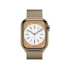 Товар с повреждением. Apple Watch Series 8 GPS + Cellular 41мм Gold Stainless Steel Case ,Gold Milanese Loop MNJF3EL/A LV-EE цена и информация | Товары с повреждениями | pigu.lt