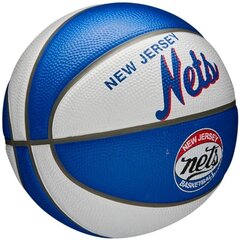 Krepšinio kamuolys Wilson NBA Team Retro Brooklyn Nets mini, 3 dydis цена и информация | Баскетбольные мячи | pigu.lt
