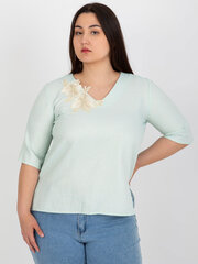 Блузка LK-BZ-509314.83 БЕЛЫЙ/ЗЕЛЕНЫЙ factory-LK-BZ-509314.83-white-green-L/XL цена и информация | Женские блузки, рубашки | pigu.lt