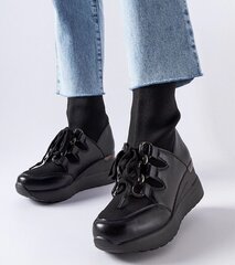 Aulinukai moterims Rochon Gemre GRM25186, juodi kaina ir informacija | Aulinukai, ilgaauliai batai moterims | pigu.lt