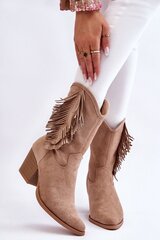 Aulinukai moterims Step In Style LKK185346.2679, smėlio spalvos kaina ir informacija | Aulinukai, ilgaauliai batai moterims | pigu.lt