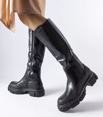 Ilgaauliai batai moterims Rafah GRM25289.2681, juodi цена и информация | Женские ботинки | pigu.lt