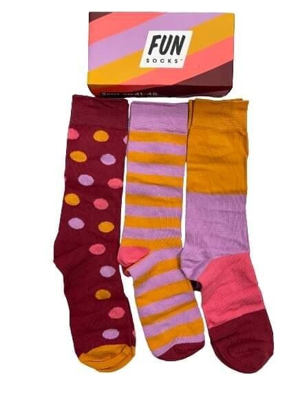 Happy Socks kojinės unisex Fun socks, oranžinės, 3 vnt. цена и информация | Vyriškos kojinės | pigu.lt