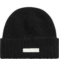 CALVIN KLEIN moteriška juoda kepurė Satin label beanie цена и информация | Женские шапки | pigu.lt