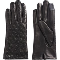 Перчатки CALVIN KLEIN Re-Lock Emb/deb Leather Gloves K60K611165BAX цена и информация | Женские шапки | pigu.lt