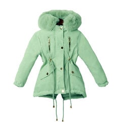Зимняя куртка для девочки, зеленая цена и информация | Куртки, пальто для девочек | pigu.lt