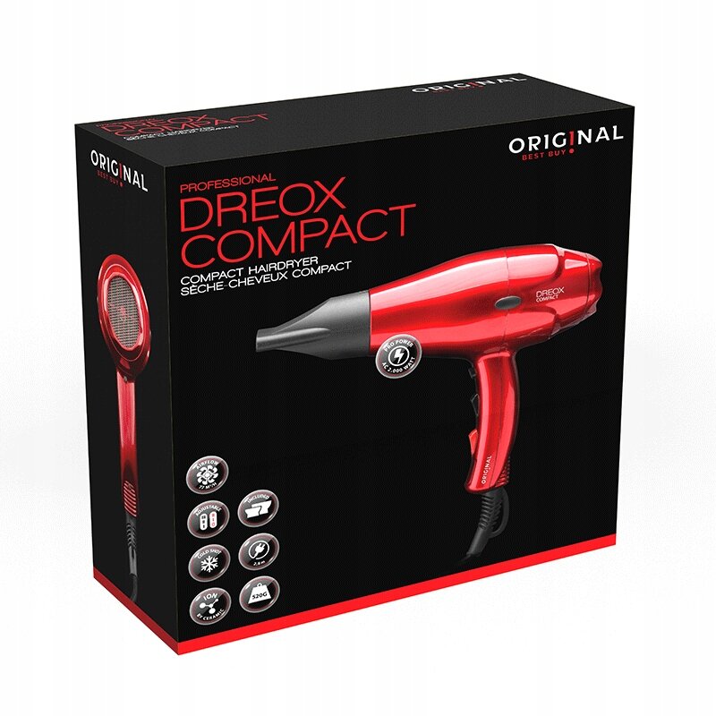 Original Dreox Compact kaina ir informacija | Plaukų džiovintuvai | pigu.lt