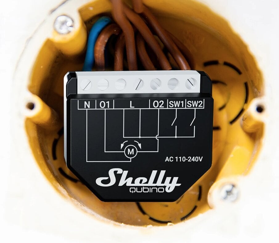 Išmanioji rėlė Shelly Qubino Wave Shutter kaina ir informacija | Apsaugos sistemos, valdikliai | pigu.lt