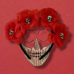 Набор для празднования Хэллоуина: Ободок Frida и стразы для украшения лица, цвет красный цена и информация | Карнавальные костюмы | pigu.lt