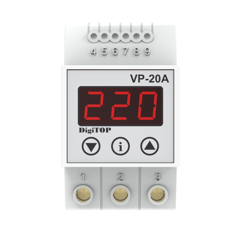 Įtampos relė DigiTOP VP-20A kaina ir informacija | Elektros jungikliai, rozetės | pigu.lt