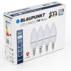 Blaupunkt LED lemputės E14 7W 4vnt, šiltai balta kaina ir informacija | BLAUPUNKT Santechnika, remontas, šildymas | pigu.lt