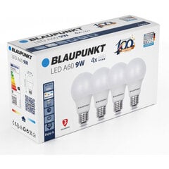 Blaupunkt LED lemputės E27 9W 4vnt, natūraliai balta kaina ir informacija | Elektros lemputės | pigu.lt