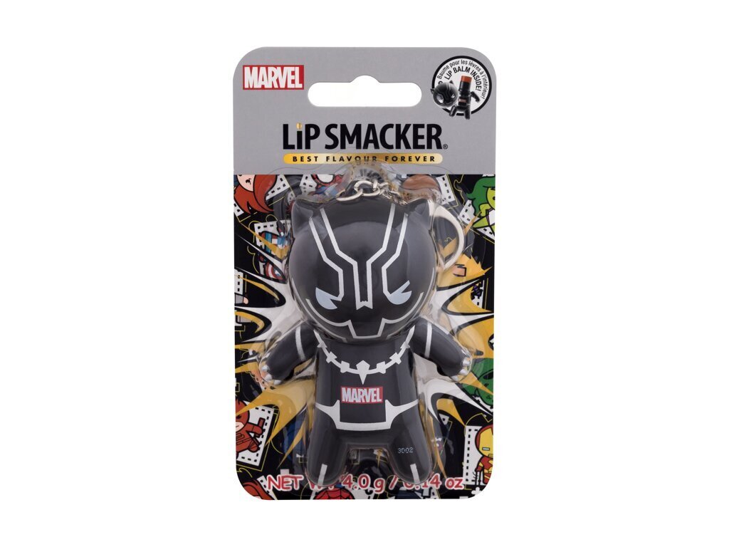Lūpų balzamas Marvel Lip Smacker Black panther, skaidrus, 4 g kaina ir informacija | Lūpų dažai, blizgiai, balzamai, vazelinai | pigu.lt