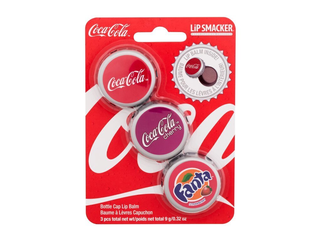 Lūpų balzamai vaikams Lip Smacker Coca Cola, 3 vnt. цена и информация | Kosmetika vaikams ir mamoms | pigu.lt