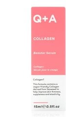 Veido serumas su kolagenu Q+A Collagen Booster Serum moterims, 15 ml цена и информация | Сыворотки для лица, масла | pigu.lt