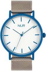 Moteriškas laikrodis Nur, mėlynas, sidabrinis kaina ir informacija | Moteriški laikrodžiai | pigu.lt
