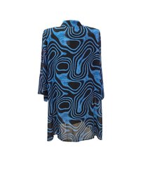 Длинная рубашка, большие размеры, синяя цена и информация | Женские блузки, рубашки | pigu.lt