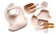 Vaikų silikoninių indų rinkinys, 10 vnt., rožinė voverė kaina ir informacija | Kūdikių indai, indeliai pienui ir įrankiai | pigu.lt