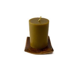 Цилиндрическая свеча из натурального пчелиного воска, 5 см цена и информация | Подсвечники, свечи | pigu.lt