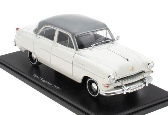 Kolekcinis modeliukas Opel Kapitän – 1954 White 24p011 Hachette 1:24 kaina ir informacija | Kolekciniai modeliukai | pigu.lt