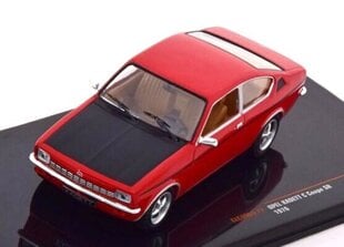 Kolekcinis modeliukas Opel Kadett C Coupe Sr 1976 Red/matt Black Ixo 1:43 Clc490n kaina ir informacija | Kolekciniai modeliukai | pigu.lt