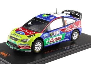 Ford Focus RS WRC #3 Rallye Sardinien 2009 M.Hirvonen/J.Lehtinen 24RAL027B IXO 1:24 цена и информация | Коллекционные модели автомобилей | pigu.lt