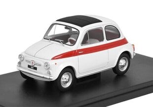 Kolekcinis modeliukas Fiat 500 1960 White/red Wb124182 Whitebox 1:24 kaina ir informacija | Kolekciniai modeliukai | pigu.lt