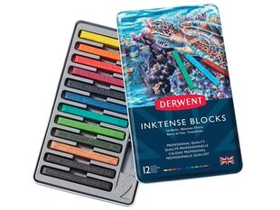 Akvarelinės kreidelės Derwent Inktense 12 vnt. цена и информация | Принадлежности для рисования, лепки | pigu.lt