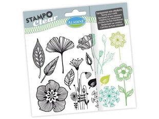 Antspaudų rinkinys silikone Aladine Stampo Clear 12vnt. Flowers blister цена и информация | Принадлежности для рисования, лепки | pigu.lt
