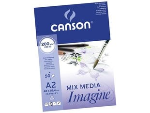 Piešimo bloknotas Imagine A2/200g 50 lapų kaina ir informacija | Sąsiuviniai ir popieriaus prekės | pigu.lt