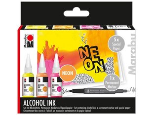 Alkoholio pagrindo tušas rinkinyje Marabu Neon kaina ir informacija | Piešimo, tapybos, lipdymo reikmenys | pigu.lt