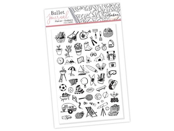 Antspaudų rinkinys Aladine Bullet Journal 54vnt. Outdoors blister цена и информация | Piešimo, tapybos, lipdymo reikmenys | pigu.lt