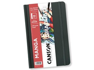 Piešimo bloknotas Graduate Manga 14x21.6cm/200g 40 lapų su gumele цена и информация | Тетради и бумажные товары | pigu.lt