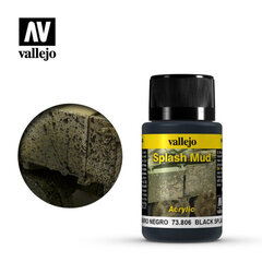 Korekcinė spalva Black Splash Mud 40 Ml Weathering Effects Vallejo 73806 kaina ir informacija | Kolekciniai modeliukai | pigu.lt