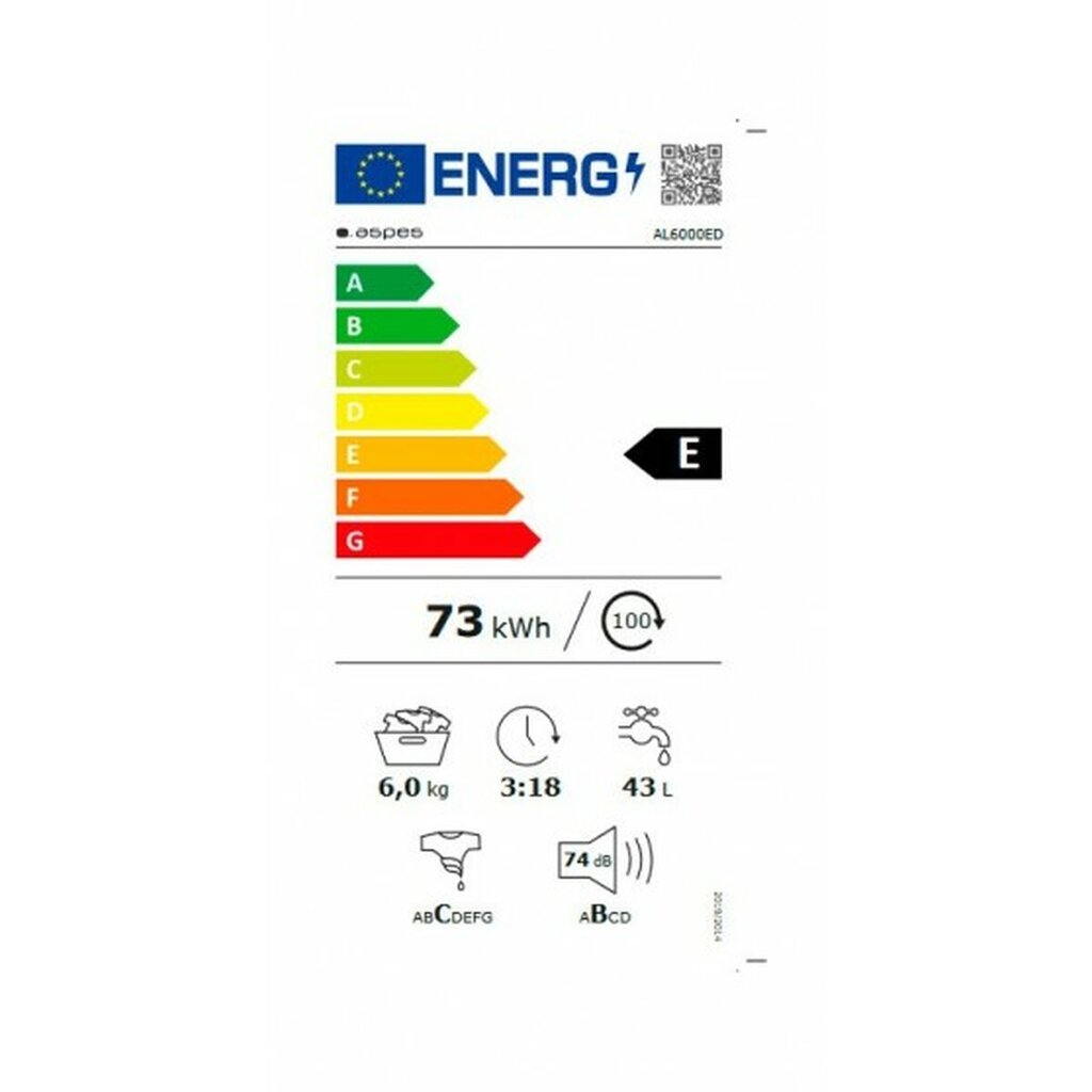 Aspes AL6000ED kaina ir informacija | Skalbimo mašinos | pigu.lt