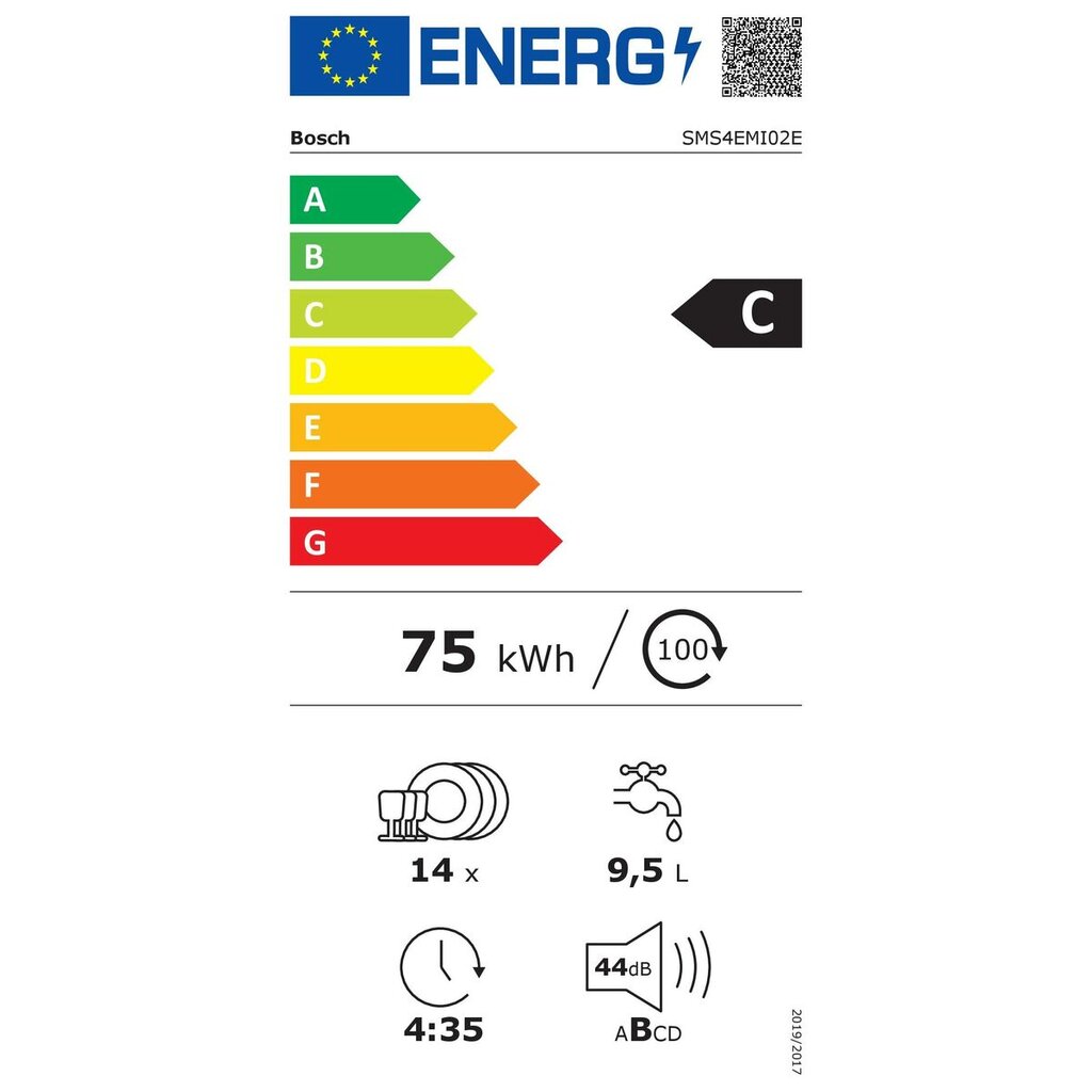 Bosch SMS4EMI02E kaina ir informacija | Indaplovės | pigu.lt