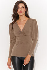 Блуза женская Numinou, светло-коричневый цена и информация | Женские блузки, рубашки | pigu.lt