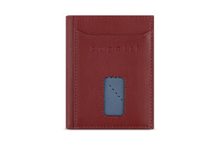 Bugatti Secure Slim Mini odinė piniginė su Rfid apsauga, plona piniginė, kortelių laikiklis, raudona kaina ir informacija | Vyriškos piniginės, kortelių dėklai | pigu.lt
