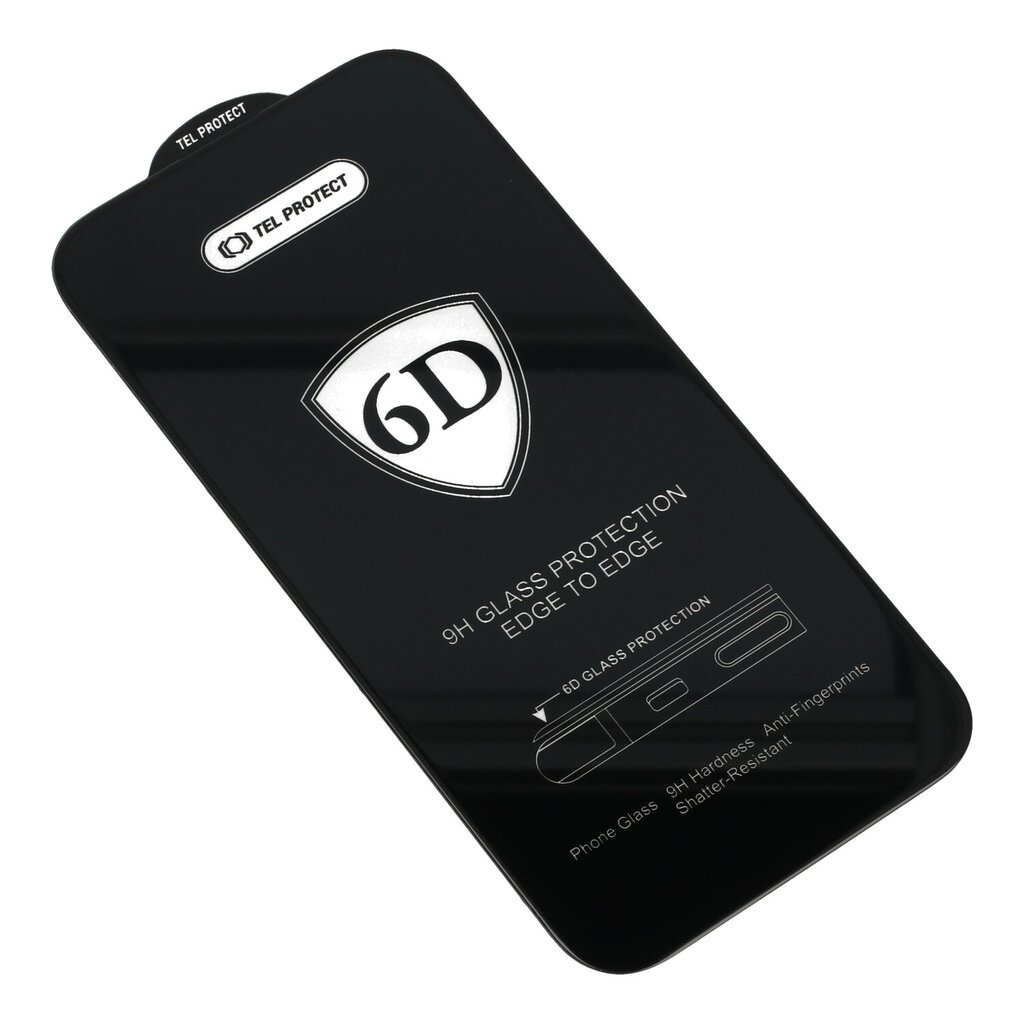 Full Glue 6D - iPhone 15 Pro Max kaina ir informacija | Apsauginės plėvelės telefonams | pigu.lt