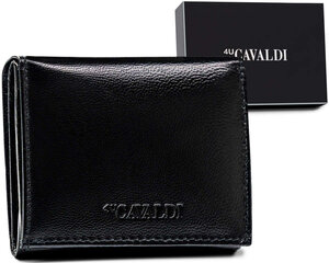 Moteriška odinė piniginė CAVALDI juoda 5903051197765 kaina ir informacija | Piniginės, kortelių dėklai moterims | pigu.lt