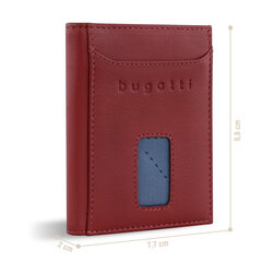Кожаный мини-кошелек Bugatti Secure Slim с RFID-защитой, красный цена и информация | Мужские кошельки | pigu.lt