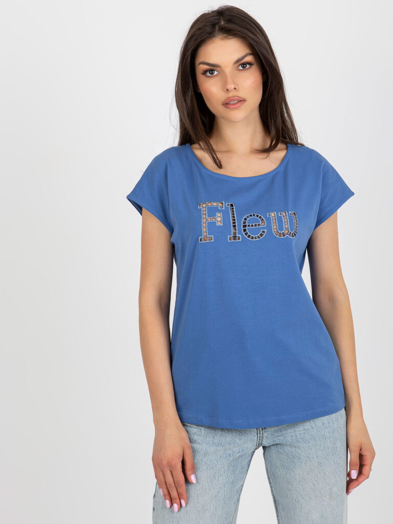 Marškinėliai moterims, mėlyni kaina ir informacija | Marškinėliai moterims | pigu.lt
