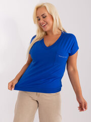 Женская блуза больших размеров, темно-синяя цена и информация | Женские блузки, рубашки | pigu.lt