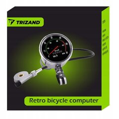 Laidinis dviračio kompiuteris Trizand Retro, juodas kaina ir informacija | Dviračių kompiuteriai, navigacija | pigu.lt