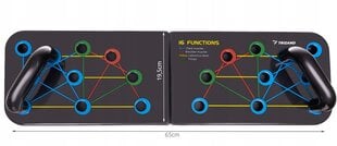 Atsispaudimų rankenos su pratimų lenta Trizand 14201, juodos цена и информация | Поддержка для отжиманий | pigu.lt