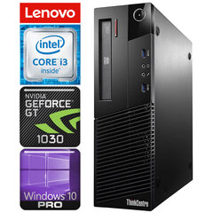 Lenovo M83 SFF i3-4150 16GB 240SSD GT1030 2GB DVD WIN10Pro цена и информация | Стационарные компьютеры | pigu.lt